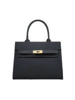 Load image into Gallery viewer, Forma Structured Leather Handbag | Gold Turn-Lock Closure