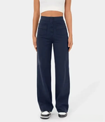 Load image into Gallery viewer, Core Line High-Waist Wide-Leg Trousers with Pocket Detailing