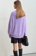 Load image into Gallery viewer, Core Line Fuzzy Knit Sweater | Relaxed Fit | Soft Texture