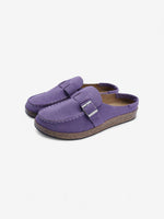 Load image into Gallery viewer, Jada Slip-On Mules | Faux Suede Clogs with Buckle Detail