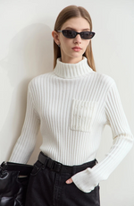 Load image into Gallery viewer, Ribbed Turtleneck Sweater | Soft Cashmere Blend | Fitted Silhouette