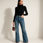 Load image into Gallery viewer, High-Waist Flared Jeans | Structured Denim | Core Line Collection