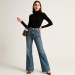 Load image into Gallery viewer, High-Waist Flared Jeans | Structured Denim | Core Line Collection