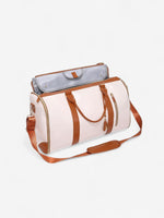 Load image into Gallery viewer, Haven Weekender Duffel Bag | Cream and Tan Travel Holdall