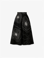 Load image into Gallery viewer, A-line Midi Skirt | High Waist | Abstract Print