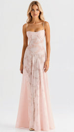 Load image into Gallery viewer, Nocten Naya Lace Maxi Dress | Sheer Overlay | Spaghetti Straps