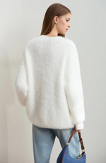 Load image into Gallery viewer, Core Line Fuzzy Knit Sweater | Relaxed Fit | Soft Texture