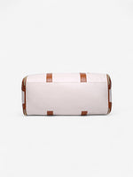 Load image into Gallery viewer, Haven Weekender Duffel Bag | Cream and Tan Travel Holdall