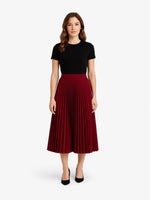 Load image into Gallery viewer, Pleated Midi Skirt | High Waist | Flowing A-line Silhouette