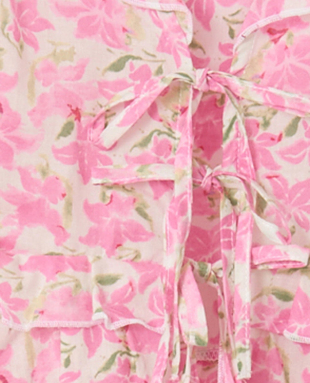 Solenne Floral Blouse | Ruffled V-Neck | Puff Sleeves