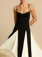 Load image into Gallery viewer, Halo Angélique Maxi Dress | Two-Tone Fit and Flare, Spaghetti Straps
