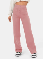 Load image into Gallery viewer, Core Line High-Waist Wide-Leg Trousers with Pocket Detailing