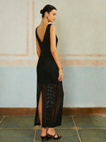 Load image into Gallery viewer, Nocten Sleeveless Knit Dress | Backless Detail | Side Slit
