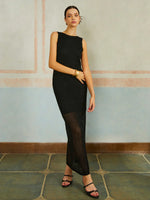 Load image into Gallery viewer, Nocten Sleeveless Knit Dress | Backless Detail | Side Slit