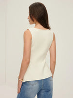 Load image into Gallery viewer, Forma Knit Vest | Button Front | Split Hem