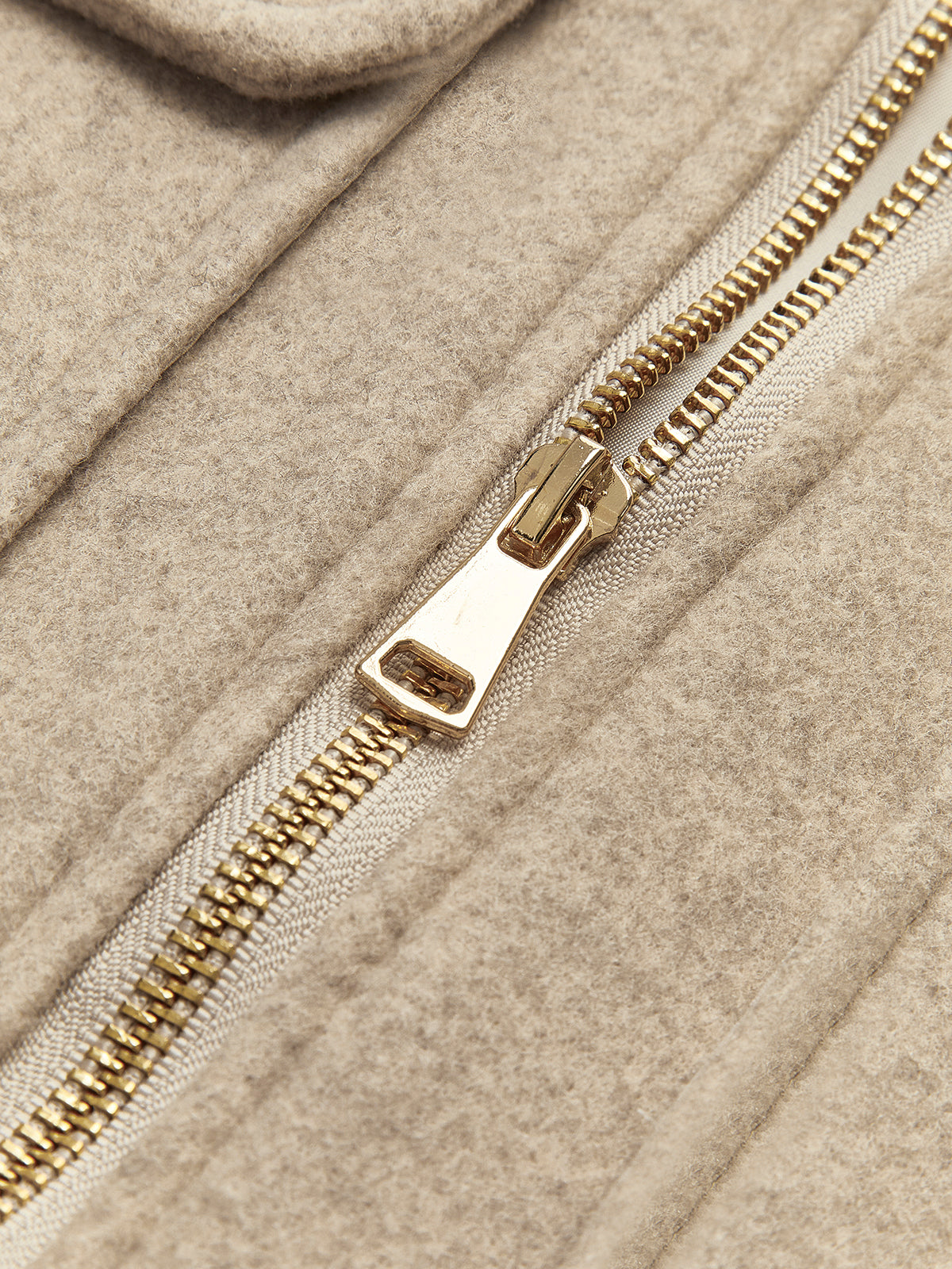 Wool Blend Short Jacket | Structured Fit | Zip Front