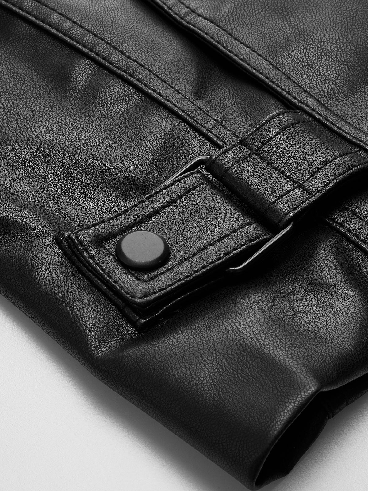 Forma Cropped Leather Jacket | Oversized Lapel | Structured Silhouette