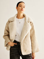 Load image into Gallery viewer, Core Line Faux Shearling Jacket | Oversized Fit | Winter Warmth