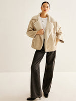 Load image into Gallery viewer, Core Line Faux Shearling Jacket | Oversized Fit | Winter Warmth