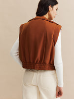 Load image into Gallery viewer, Quilted Sleeveless Vest | Stand Collar | Relaxed Fit