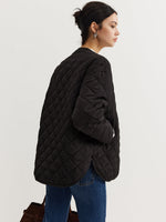 Load image into Gallery viewer, Quilted Padded Jacket with Scarf | Effortless Winter Warmth