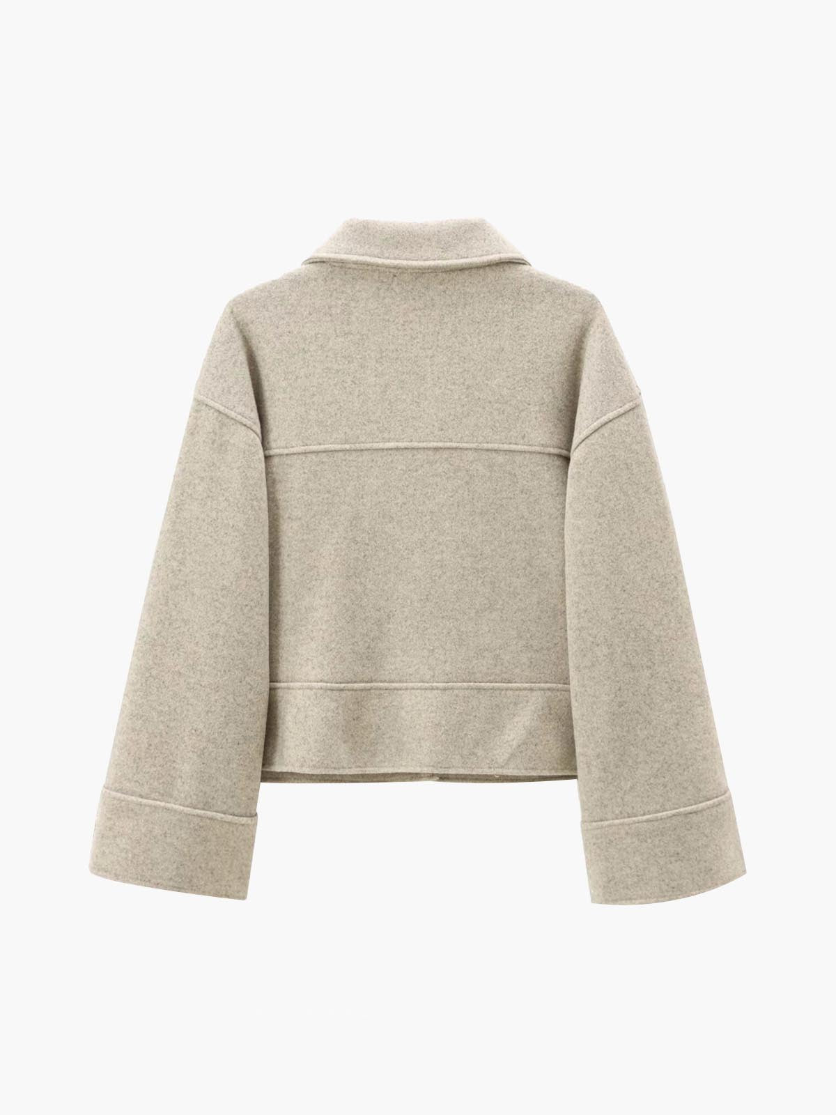 Core Line Short Wool-Blend Jacket | Structured Fit