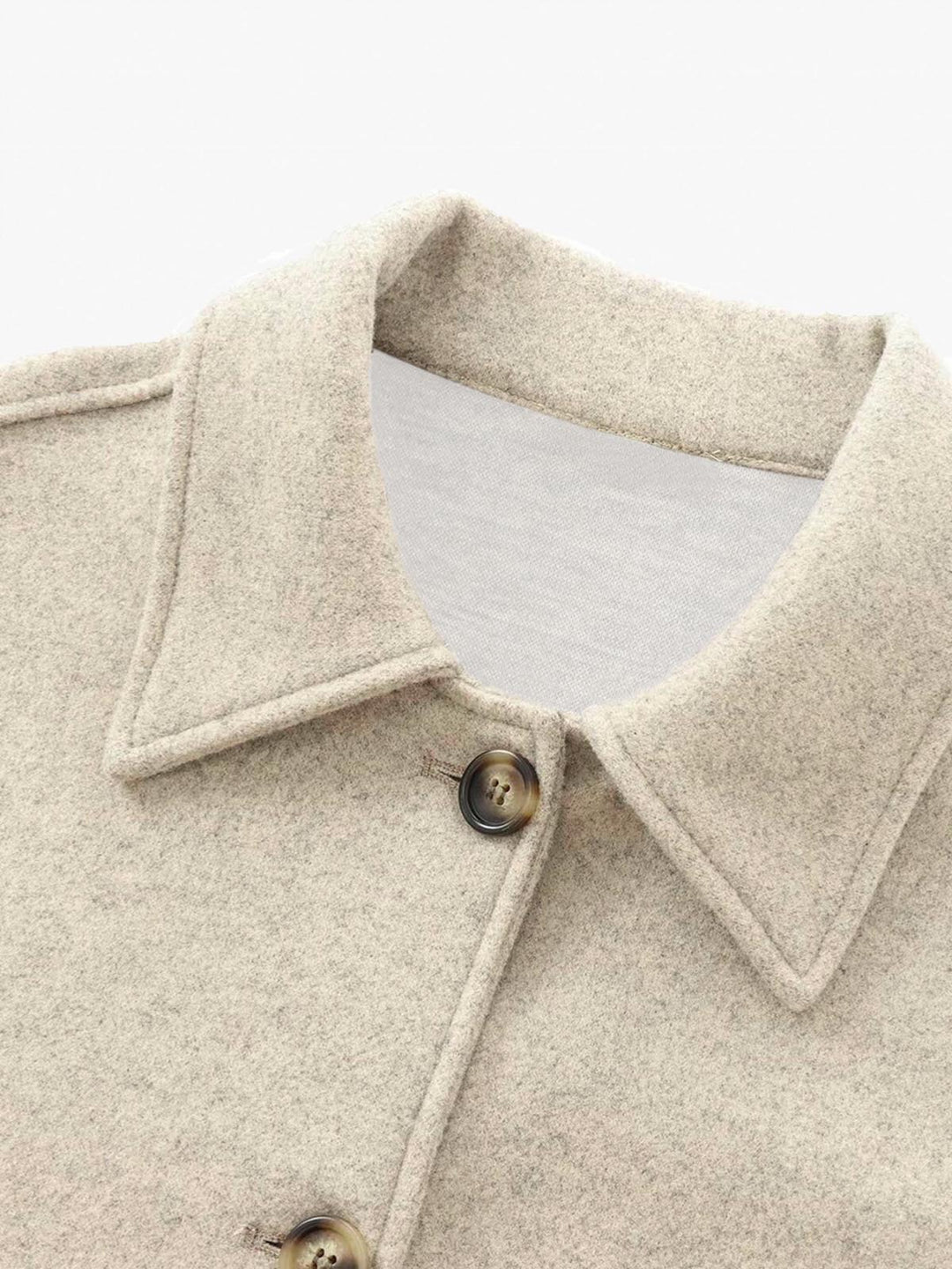 Core Line Short Wool-Blend Jacket | Structured Fit