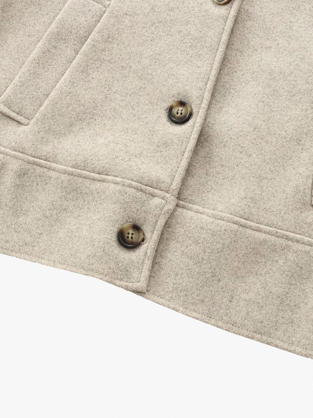 Core Line Short Wool-Blend Jacket | Structured Fit