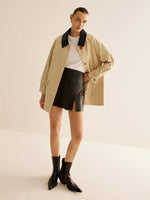 Load image into Gallery viewer, Cotton Jacket | Contrast Collar | Scandinavian-Inspired