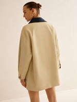 Load image into Gallery viewer, Cotton Jacket | Contrast Collar | Scandinavian-Inspired