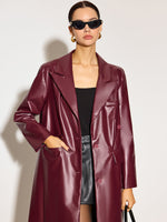 Load image into Gallery viewer, Nocten Long Vinyl Coat | Single-Breasted | Gloss Finish