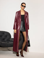 Load image into Gallery viewer, Nocten Long Vinyl Coat | Single-Breasted | Gloss Finish