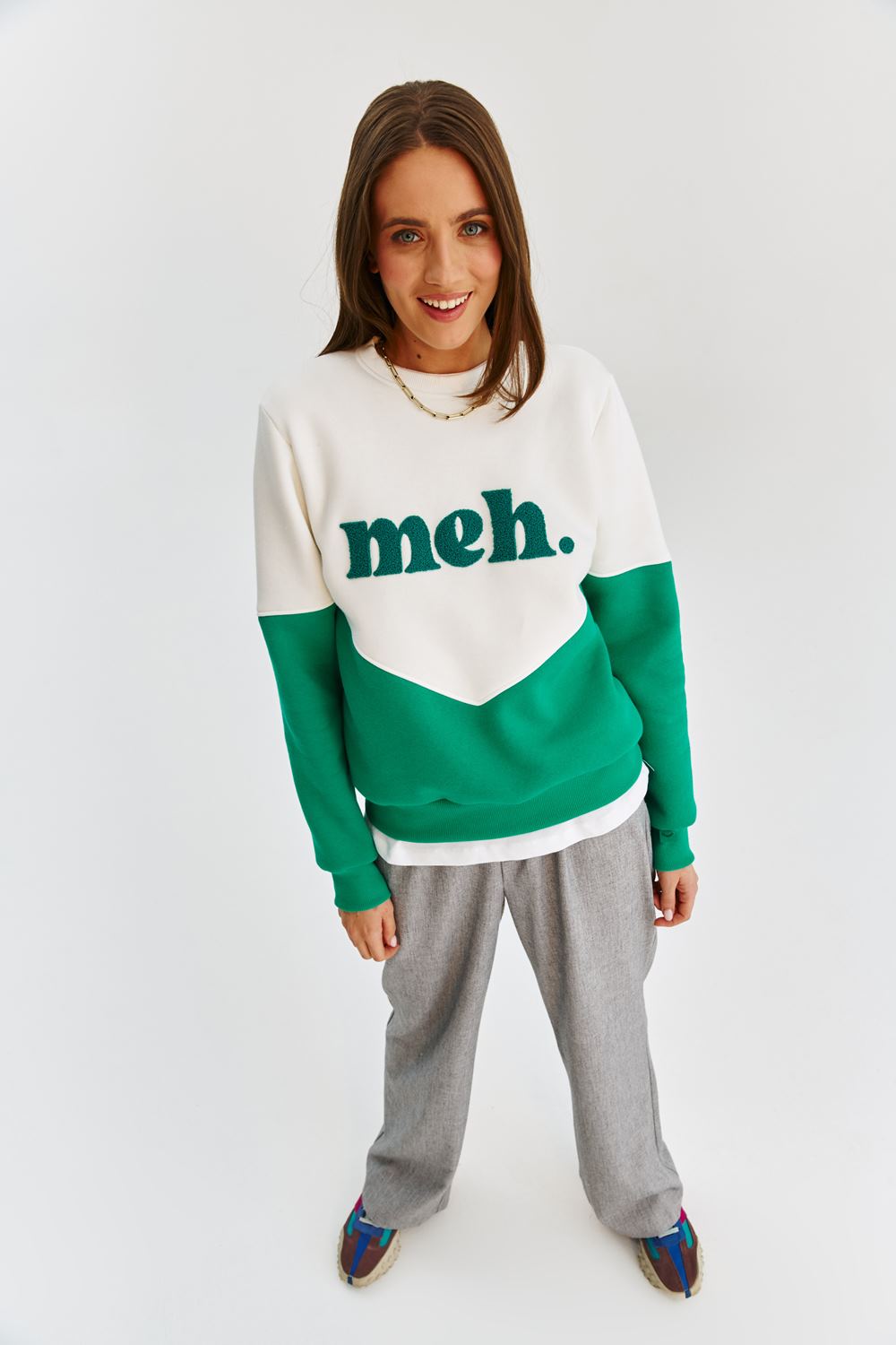 Core Line Graphic Sweatshirt | Contrast Panel | Relaxed Fit