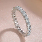 Load image into Gallery viewer, Sterling Silver Eternity Ring | Zirconia Inlay