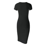 Load image into Gallery viewer, Core Line Cotton Midi Dress | Slim Fit | Short Sleeve