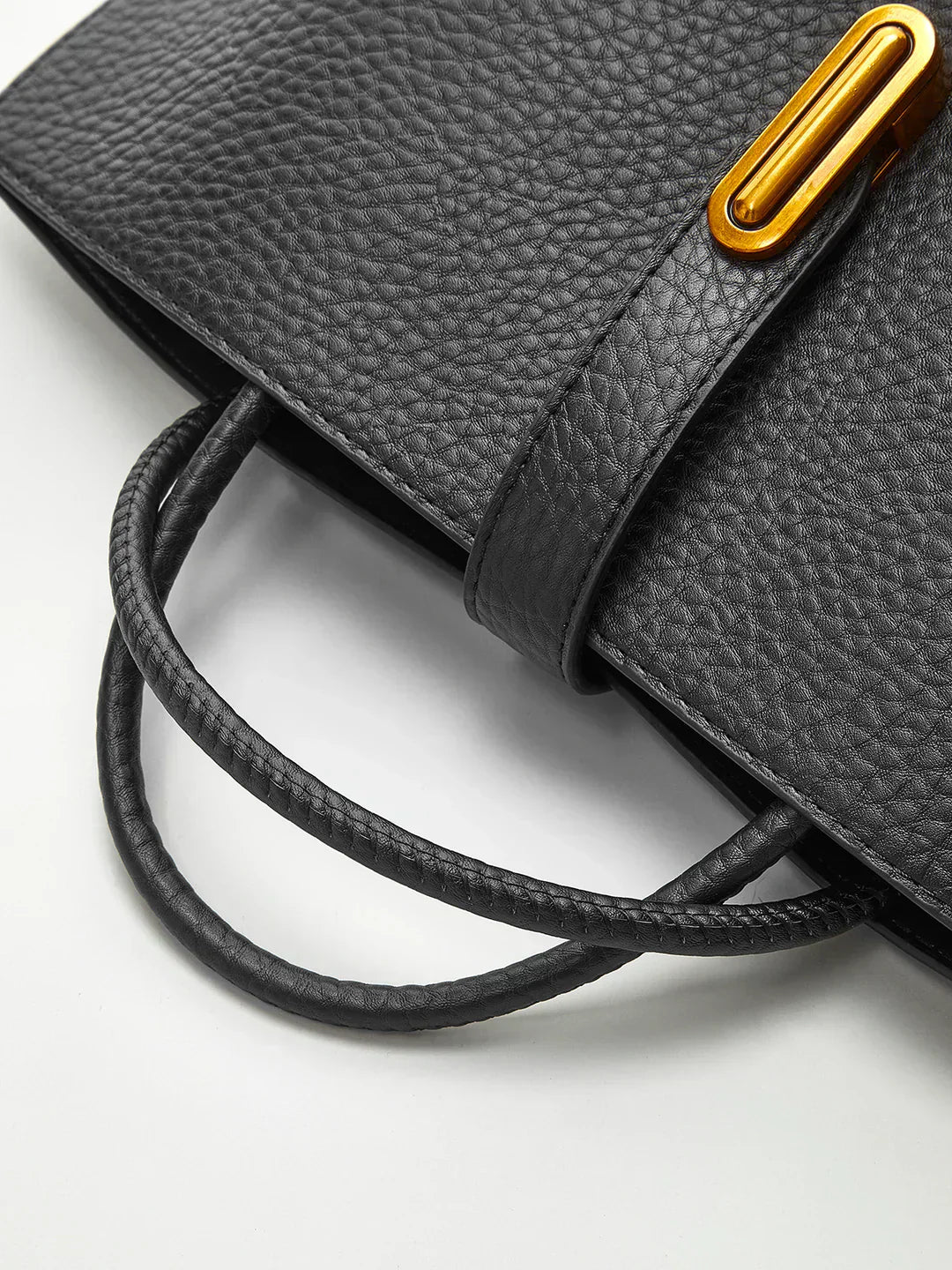 Core Line Textured Shoulder Bag | Top Handle Design