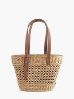 Load image into Gallery viewer, Haven Woven Straw Tote Bag | Basket Silhouette