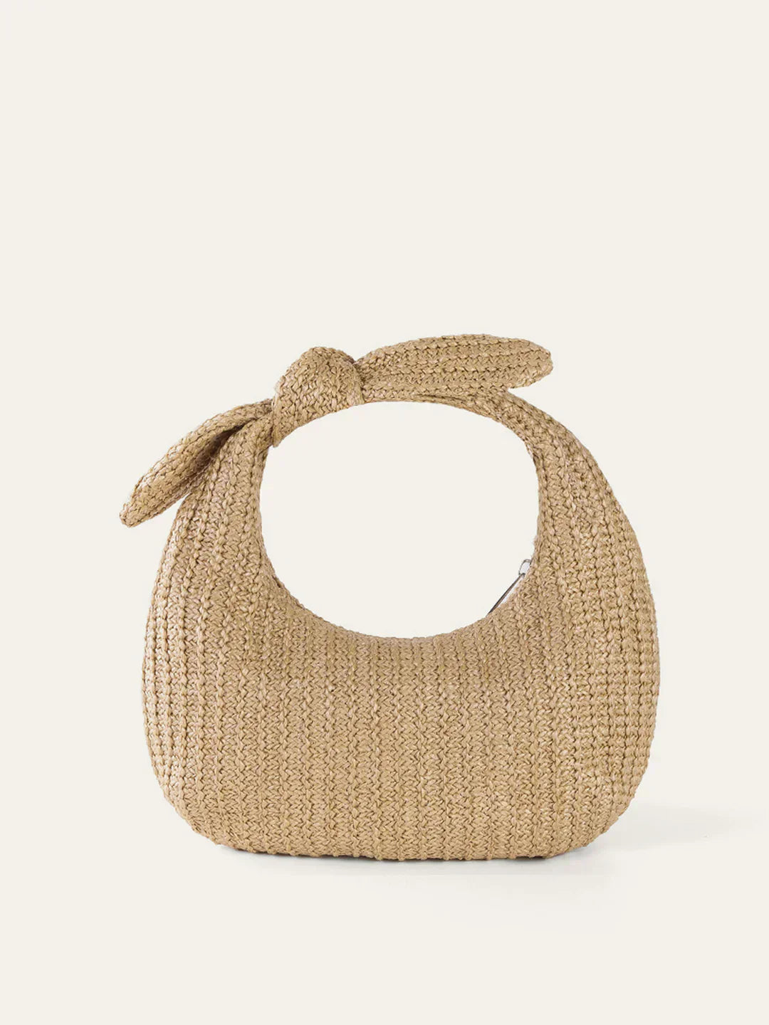Haven Woven Straw Bow Bag | Half Moon Silhouette