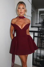 Load image into Gallery viewer, Iris Off-Shoulder Mini Dress | Sweetheart Neckline | Flared Skirt