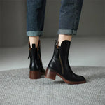 Load image into Gallery viewer, Block Heel Ankle Boots | Zip Closure | Refined Winter Design
