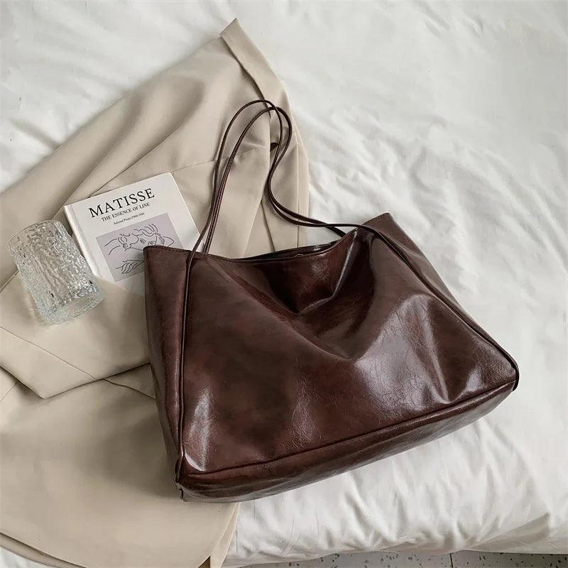 Haven Large Shoulder Tote Bag | Soft PU Leather