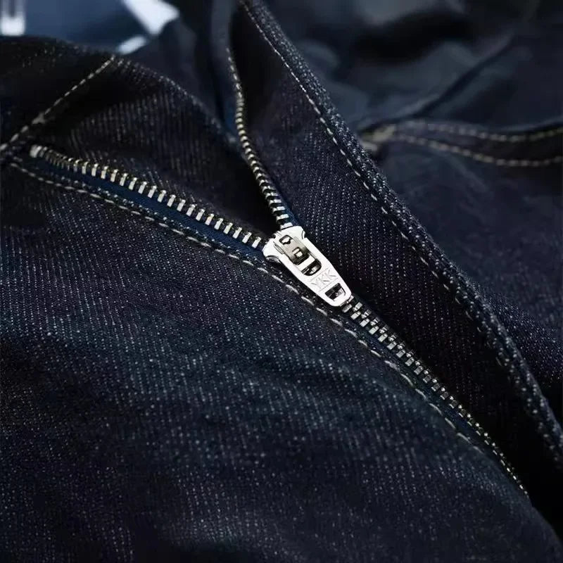 Cropped Denim Jacket | Structured Fit | Folded Cuff Detail - Isavara