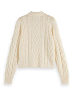 Load image into Gallery viewer, Forma Cable Knit Sweater | Mohair Wool Blend | Polo Collar