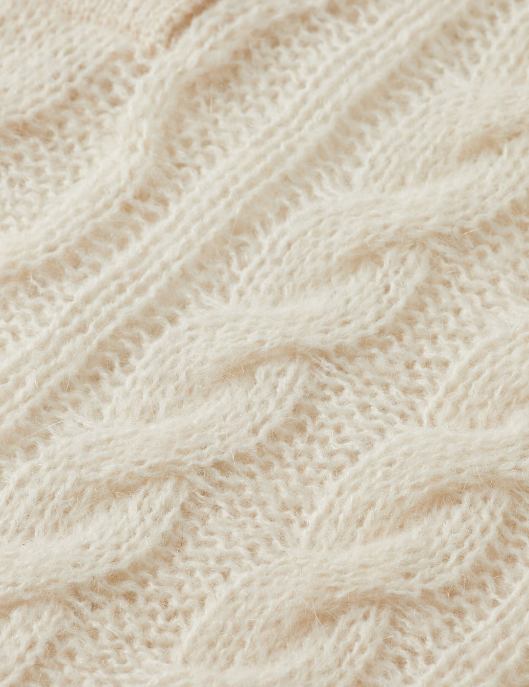 Forma Cable Knit Sweater | Mohair Wool Blend | Polo Collar