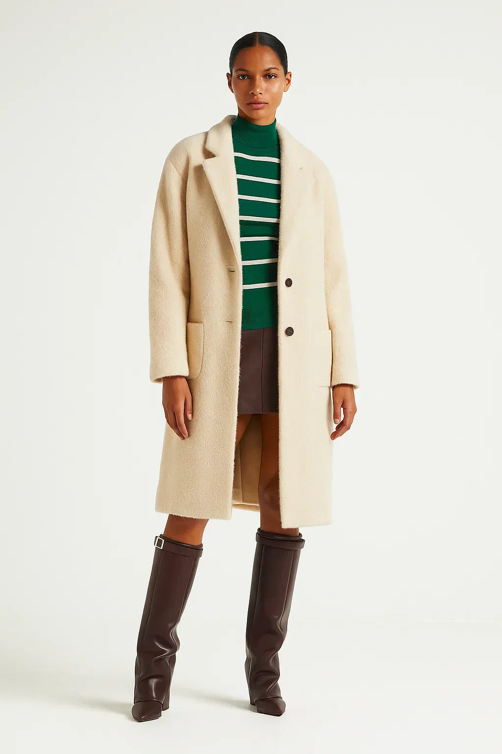 Fold-Over Knee Boots | Pointed Toe & Hidden Wedge Heel