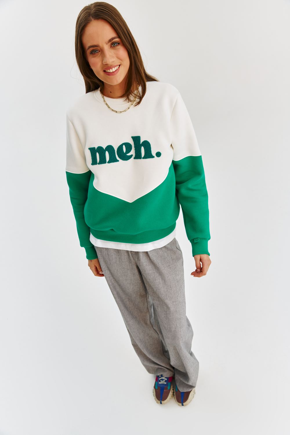 Core Line Graphic Sweatshirt | Contrast Panel | Relaxed Fit