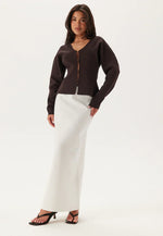 Load image into Gallery viewer, V-Neck Scuba Top | Structured Knit | Long Sleeve Modern Fit