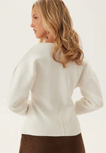 Load image into Gallery viewer, V-Neck Knit Top | Long Sleeve Scuba Fabric | Modern Structured Fit