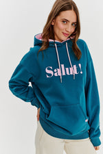 Load image into Gallery viewer, Core Line “Salut!” Hoodie | Oversized Fit | Contrast Print