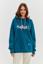 Load image into Gallery viewer, Core Line “Salut!” Hoodie | Oversized Fit | Contrast Print